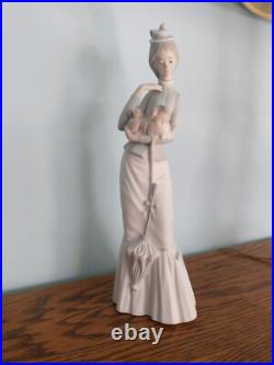 Lladro- A Walk with the Dog Matte Original Box #4893
