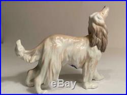 Lladro Afghan Hound Dog Figurine Glossy Porcelain 1985 Made in Spain No Box