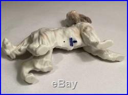 Lladro Afghan Hound Dog Figurine Glossy Porcelain 1985 Made in Spain No Box