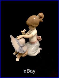 Lladro An Elegant Touch #6862 Girl And Dog Wearing A Hat