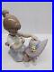 Lladro An Elegant Touch Girl & Puppy Dog withHat Gloss Finish Figurine 6862 withBOX