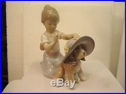 Lladro An Elegant Touch, girl with dog #6862. 6 mint condition