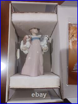 Lladro Arms Full Of Love Girl Figurine #6419 Brand Nib Puppies Cute Save$$ F/sh