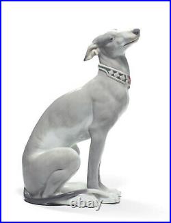 Lladro Attentive Greyhound Dog Figurine 01008607