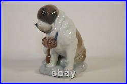 Lladro BABY-Sitting St. Bernard with Puppy Figurine 8170 MINT