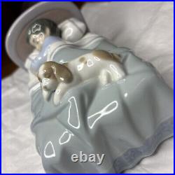 Lladro BEDTIME BUDDIES #6541, Boy Sleeping with Puppy Dog in Bed, MINT