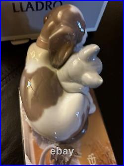 Lladro BOSOM BUDDIES Figurine 6599 Dog Cat Retired Box