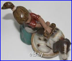 Lladro Bashful Bather #2273 Figurine Gres Girl Washing Dog Perfect