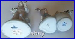 Lladro Bashful Bather 5455 Girl Bathing Dog & HOLDING BIRD SPRING FIGURE 5217