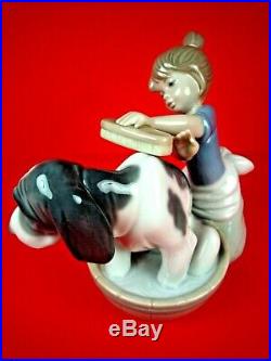 Lladro Bashful Bather Dog Figurine #5455 Retails For $280.00