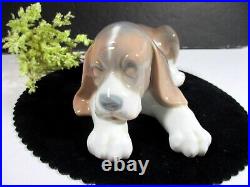 Lladro Beagle Puppy Lying 1072 Figurine Vintage