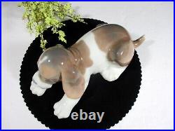 Lladro Beagle Puppy Lying 1072 Figurine Vintage