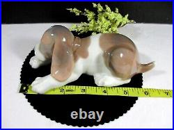 Lladro Beagle Puppy Lying 1072 Figurine Vintage