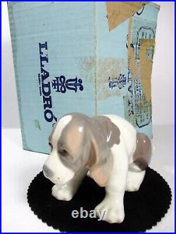 Lladro Beagle Puppy Sitting 1071 Figurine Vintage Box