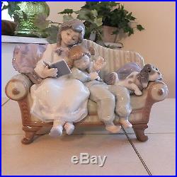 Lladro Big Sister # 5735 Girls Dog Couch Mint Condition Fast Shipping