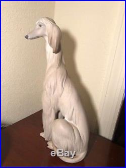 Lladro Bisque Finish Afghan Hound Dog Matte Finish 11 3/4 Tall Figurine
