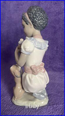 Lladro Black Legacy SHARING SWEETS #5836 Girl Ice Cream Dog Helado Para Dos Mint