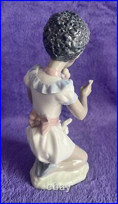 Lladro Black Legacy SHARING SWEETS #5836 Girl Ice Cream Dog Helado Para Dos Mint