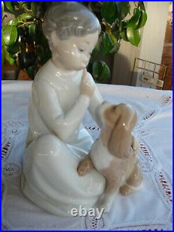 Lladro-Boy with Dog. # 4522. Excellent Pre-Owned Condition.no box