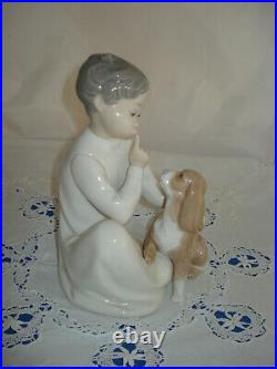 Lladro-Boy with Dog. # 4522. Excellent Pre-Owned Condition.no box