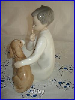 Lladro-Boy with Dog. # 4522. Excellent Pre-Owned Condition.no box