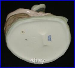 Lladro By My Side Porcelain Figurine # 7645 Girl Sitting With Dog Spain Mint