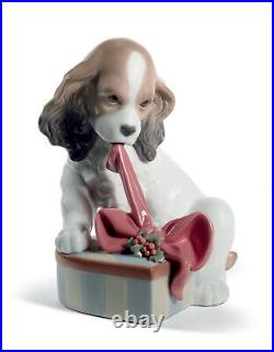 Lladro Can't Wait Dog Figurine #8692 Brand Nib Christmas Presents Save$ F/sh