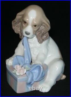 Lladro Can't Wait Dog Porcelain Figurine # 8312 Mint