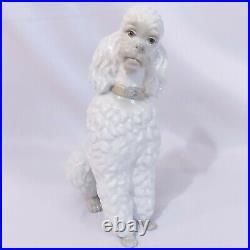 Lladro Caniche Poodle Dog Figurine Spain Vintage 1960's HTF Rare Approx 9inch