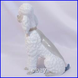 Lladro Caniche Poodle Dog Figurine Spain Vintage 1960's HTF Rare Approx 9inch