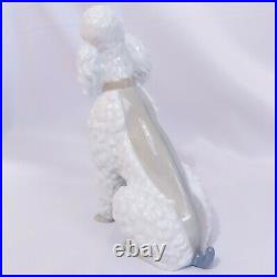 Lladro Caniche Poodle Dog Figurine Spain Vintage 1960's HTF Rare Approx 9inch