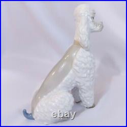 Lladro Caniche Poodle Dog Figurine Spain Vintage 1960's HTF Rare Approx 9inch