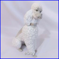 Lladro Caniche Poodle Dog Figurine Spain Vintage 1960's HTF Rare Approx 9inch