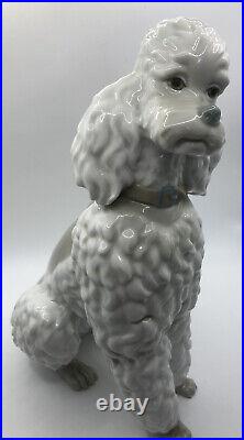 Lladro Caniche Poodle Dog Figurine Spain Vintage 1960's Rare Approx