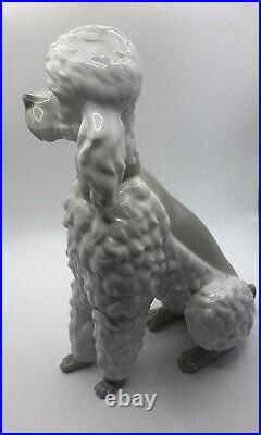 Lladro Caniche Poodle Dog Figurine Spain Vintage 1960's Rare Approx