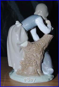 Lladro Caress & Rest Girl With Dog Figurine #1246