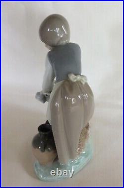 Lladro Caress and Rest #1246 Girl with Dog & Vase
