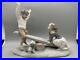 Lladro Children Playing Seesaw Figurine #4867 Boy & Girl with Dog Glossy