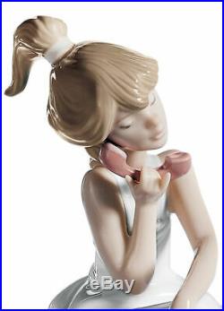 Lladro Chit Chat Girl Figurine #5466 Brand Nib Phone Puppy Dog Cute Save$$ F/sh