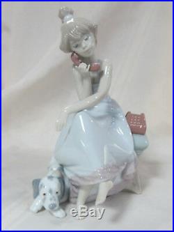 Lladro Chit Chat Girl Figurine #5466 Brand Nib Phone Puppy Dog Cute Save$$ F/sh