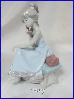 Lladro Chit Chat Girl Figurine #5466 Brand Nib Phone Puppy Dog Cute Save$$ F/sh