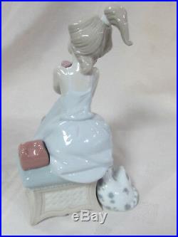 Lladro Chit Chat Girl Figurine #5466 Brand Nib Phone Puppy Dog Cute Save$$ F/sh