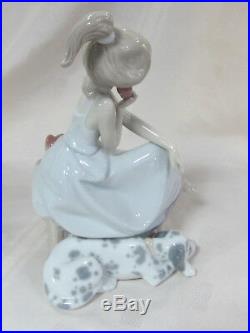 Lladro Chit Chat Girl Figurine #5466 Brand Nib Phone Puppy Dog Cute Save$$ F/sh