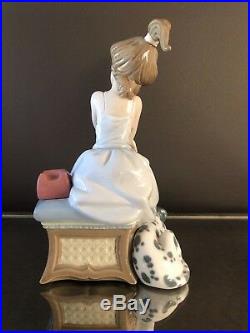 Lladro Chit-Chat Girl with Dalmatian Dog on Phone #5466 RETIRED