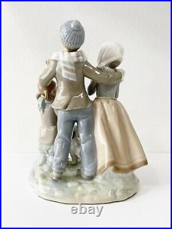 Lladro Christmas Carols 1239 Glossy Porcelain Figurine Dog Singing Drum Large