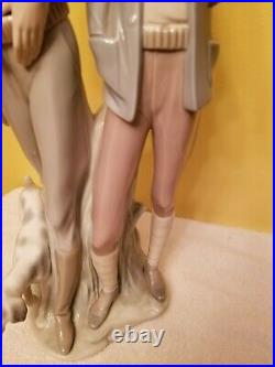 Lladro Classic Hunters with Dog 19 Tall Figure Juan Huerta 1970s