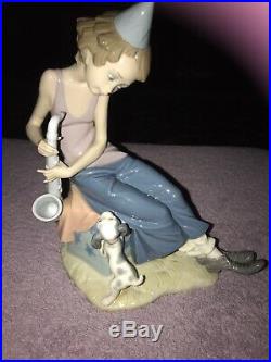 Lladro Clown with Saxophone and Dog Glossy Fine Porcelain Figurine #5059 10
