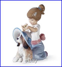 Lladro Collectible Figurine, GIRL WITH DOG An Elegant Touch 01006862 NEW IN BOX
