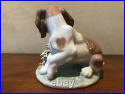 Lladro Collector Society It Wasn't Me #7672 Dog and Flower Vase MINT with box