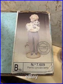 Lladro Collector's Society Figurine 1989 My Buddy #7609 Boy Holding his Dog Rare